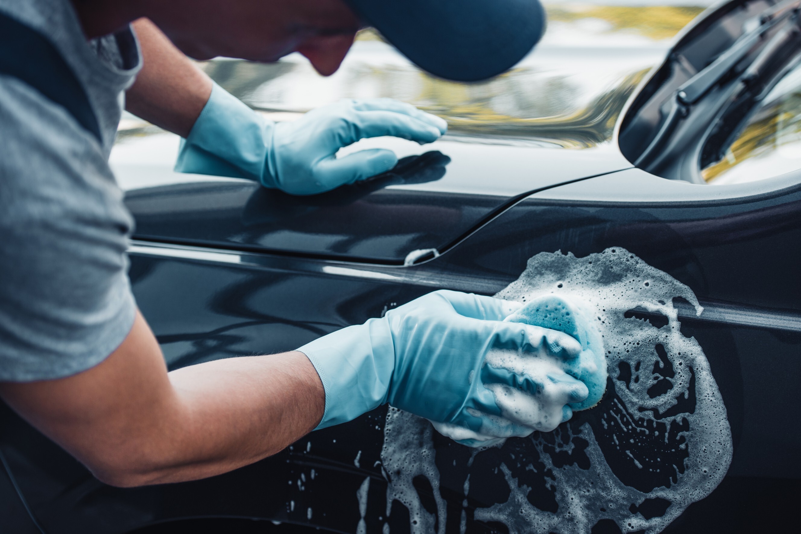 Tasker performing a Car Wash job.